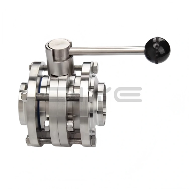 স্যানিটারি 3-পিস বাটারফ্লাই ভালভ