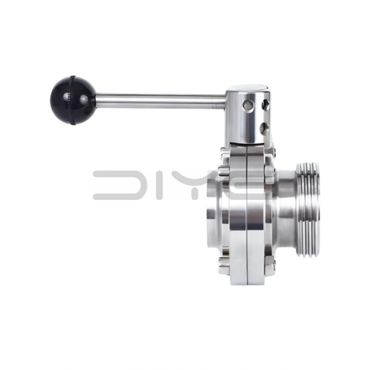 স্যানিটারি জোড় থ্রেডেড বাটারফ্লাই ভালভ